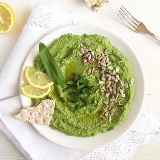 Vegan Wild Garlic Sunflower Spread - Recipe photo by adinutza