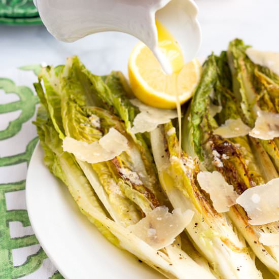 Seared Romaine Salad - Recipe photo by Family Food on the Table