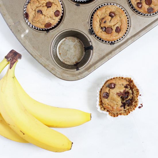 Banana Chocolate Chip Muffins - Recipe photo by If You Give A Blonde A Kitchen