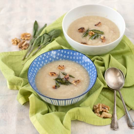 Celeriac, Sage and Walnut Soup - Recipe photo by hollycooks