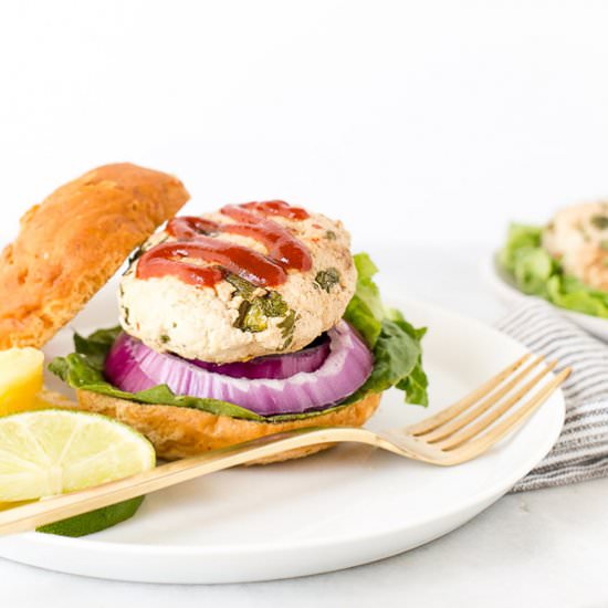Thai-Spiced Pineapple Turkey Burger - Recipe photo by honestlynourished