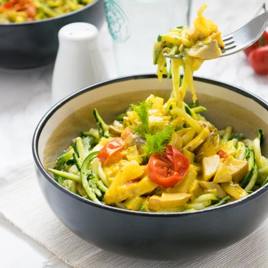 Vegan Spiralized Courgette Pasta - Recipe photo by WhittyPaleo
