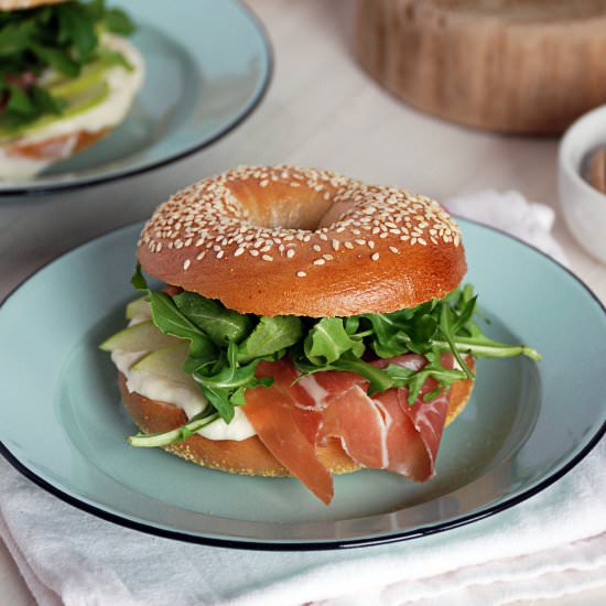 Sesame Bagel Sandwiches - Recipe photo by thecharmingdetroiter