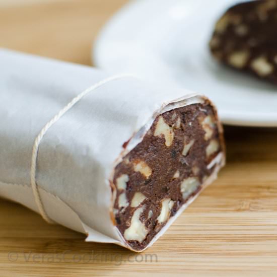Vegan, Gluten-Free Chocolate Salami - Recipe photo by VerasCooking
