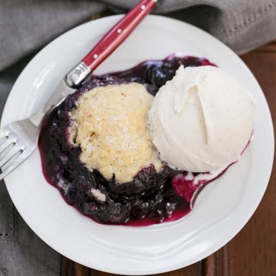 Grilled Blueberry Cobbler - Recipe photo by thatskinnychickcanbake
