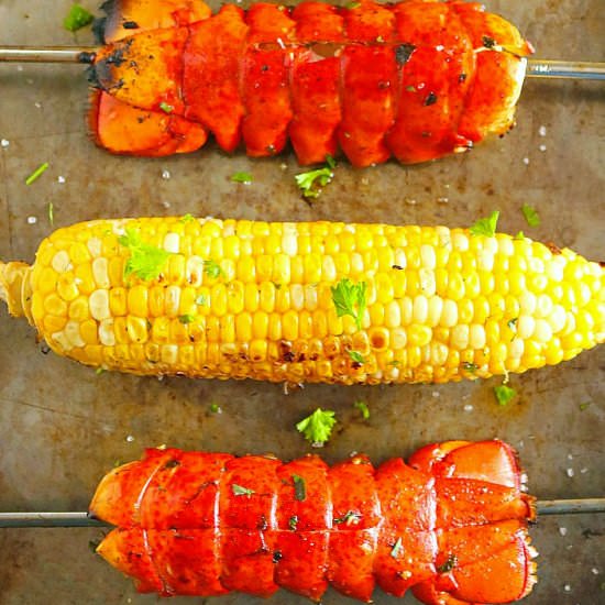 Herb Butter Grilled Lobster & Corn - Recipe photo by MelissaPotvin