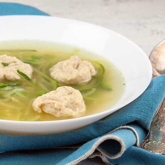 Vegetable Soup with Spelt Dumplings - Recipe photo by ohmydish
