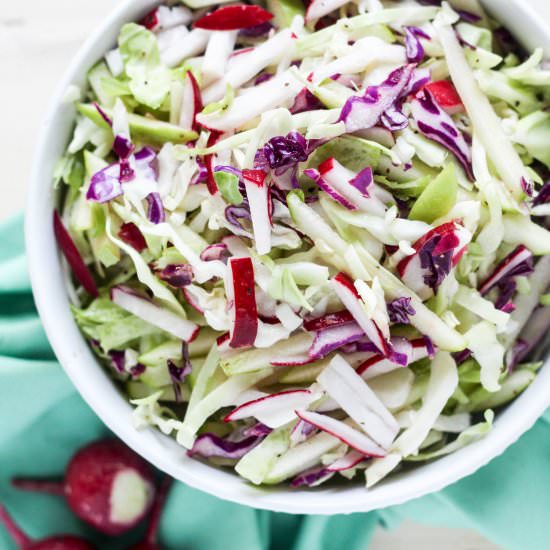 Cabbage, Radish and Apple Slaw - Recipe photo by blackberrybabe