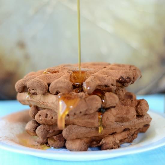 Chocolate Chia Waffles - Recipe photo by anthonysgoods