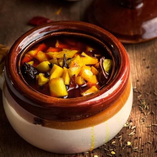 Keri Ni Katki (Sweet Mango Pickle) - Recipe photo by Binjals VEG Kitchen