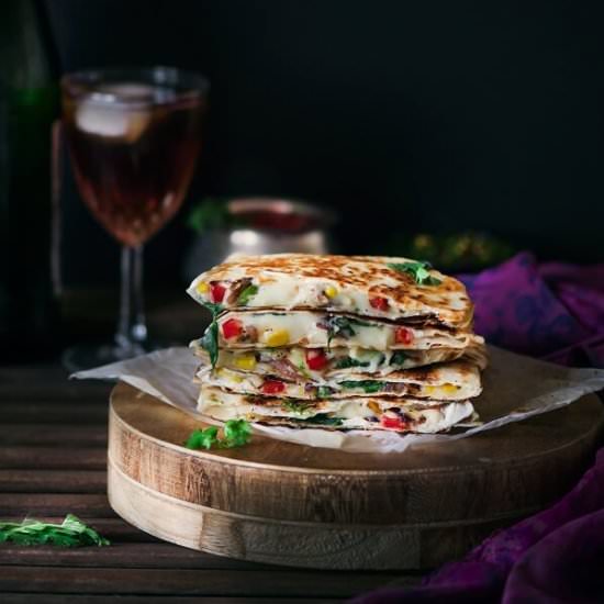 Veggie Cheesy Corn Quesadilla - Recipe photo by Binjals VEG Kitchen