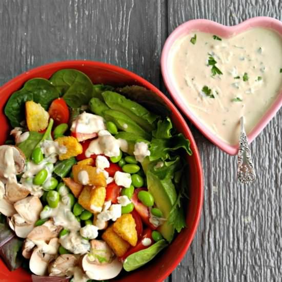 Creamy Parmesan Herb Salad Dressing - Recipe photo by thegardeningcook