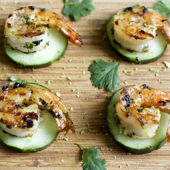 Grilled Garlic & Lime Shrimp - Recipe photo by thedomesticdietitian