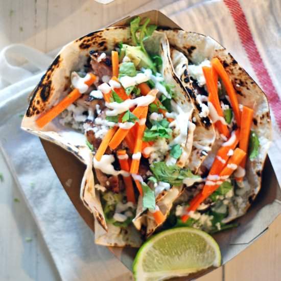 Crispy Pork Belly Tacos - Recipe photo by thecharmingdetroiter