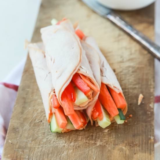 Gluten Free Veggie Turkey Rollups - Recipe photo by joyfulhealthyeats