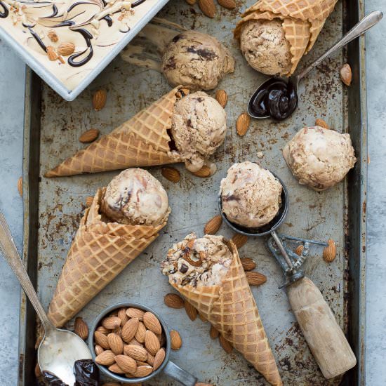 Mocha Almond Fudge Ice Cream - Recipe photo by thefirstyearblog