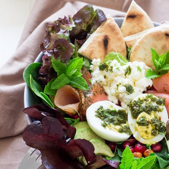 Spinacs and smoked salmon salad - Recipe photo by Aisha_zd