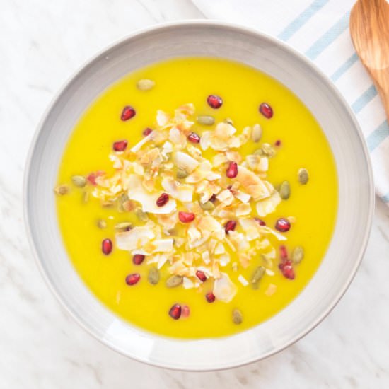 Cream of leek and coconut soup - Recipe photo by ahungryblog