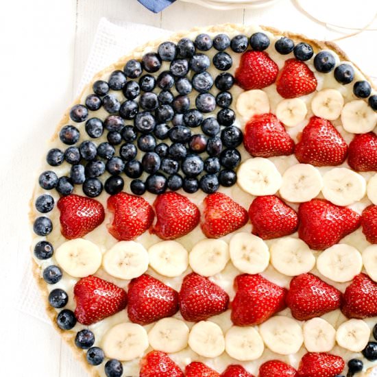 Red, White & Blue Fruit Tart - Recipe photo by BirdsParty