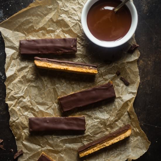 Paleo & Vegan Twix Bars - Recipe photo by foodfaithfitness