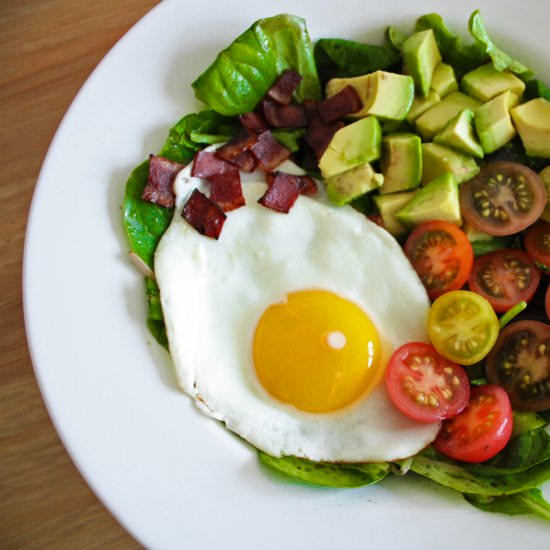 BLTA Salad with an Egg - Recipe photo by ditchtherecipe