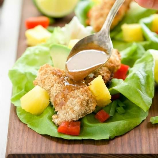 Cashew Coconut Crusted Chicken Wrap - Recipe photo by withsaltandwit