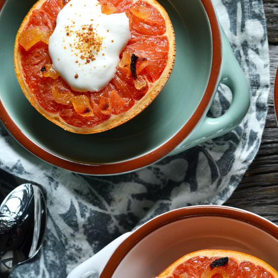 Broiled Grapefruit with Maple Cream - Recipe photo by ALifeWellConsumed