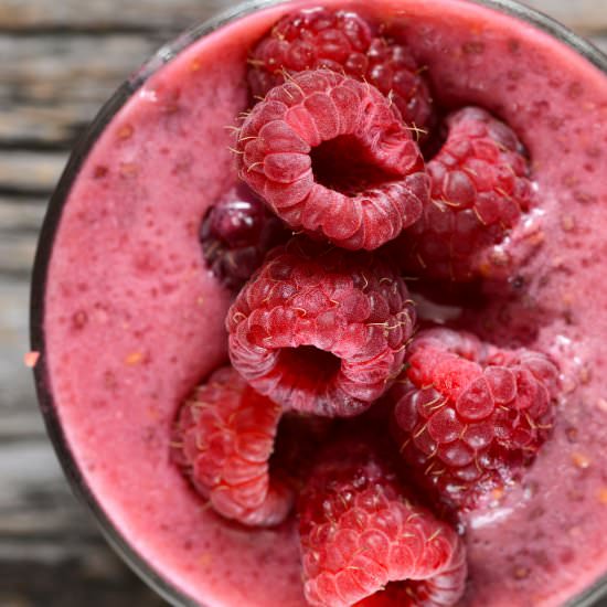 Raspberry Chia Seed Pudding - Recipe photo by ALifeWellConsumed