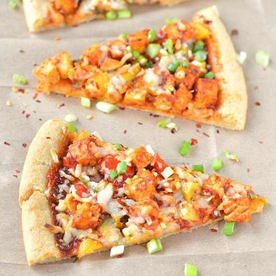 Sweet and Spicy Tofu Pizza - Recipe photo by ruchiskitchen