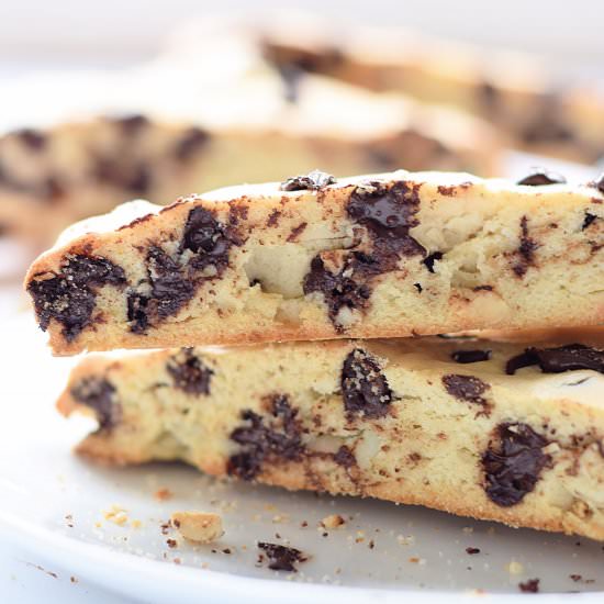 Easy Chocolate Chip Almond Biscotti - Recipe photo by trufflesandtrends