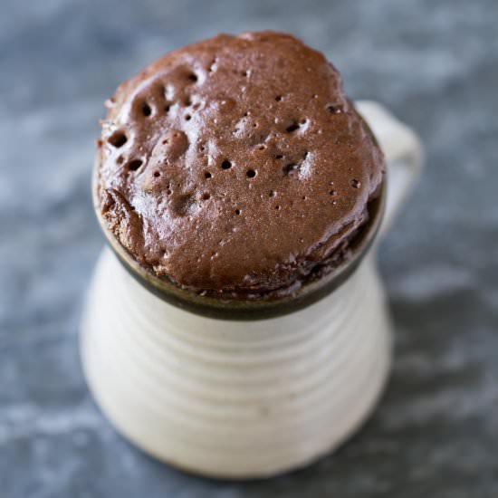 CHOCOLATE CAKE IN A MUG - Recipe photo by GarlicMatters