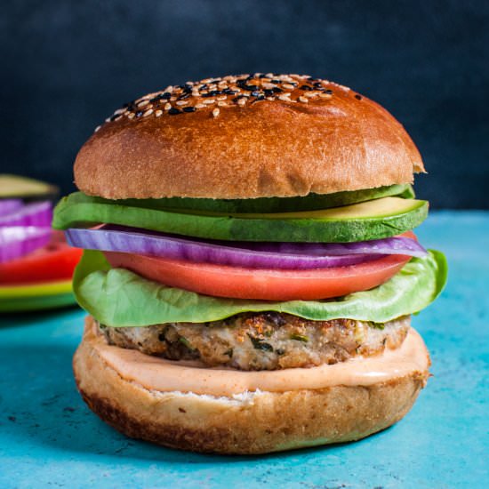 The Ultimate Chicken Burger - Recipe photo by saltandlavender