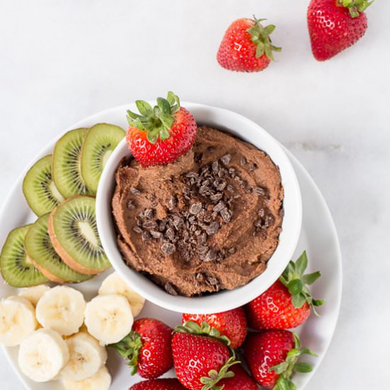 Crazy Good Chocolate Hummus - Recipe photo by honestlynourished