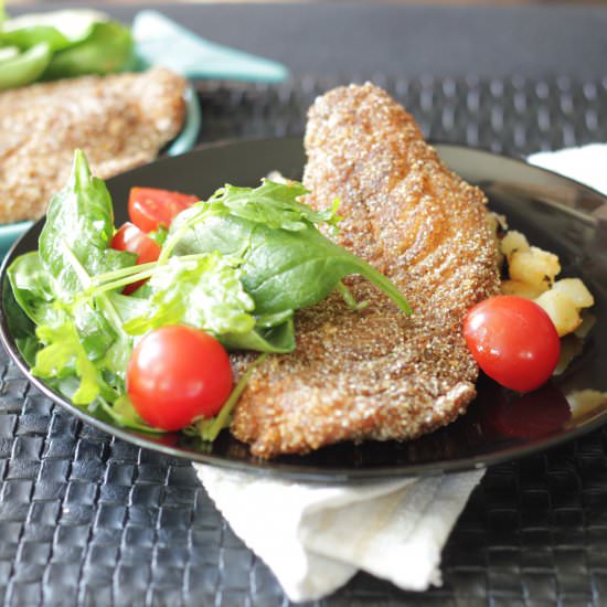 corn meal crusted red snapper - Recipe photo by tastesspicy