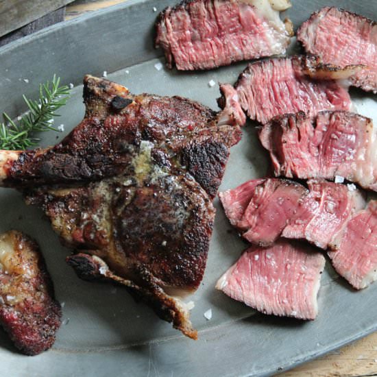 how to cook a tomahawk - Recipe photo by Jess Pryles