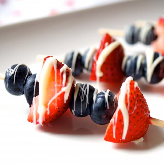 White Chocolate Berry Skewers - Recipe photo by nourishedpeach
