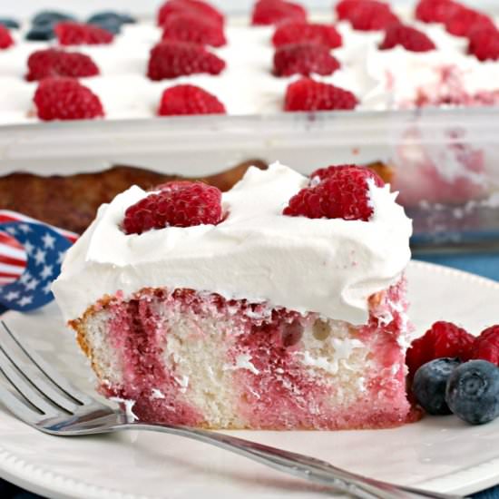 Berry Patriotic Poke Cake - Recipe photo by frugalfoodiemama