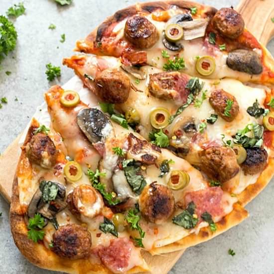 Easy Spicy Italian Sausage Pizza - Recipe photo by galonamission