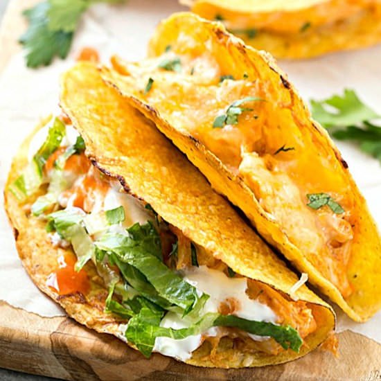 Oven Baked Buffalo Chicken Tacos - Recipe photo by galonamission