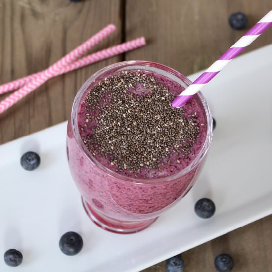 Chia, Bluberry & Green Tea Smoothie - Recipe photo by Gingeritup