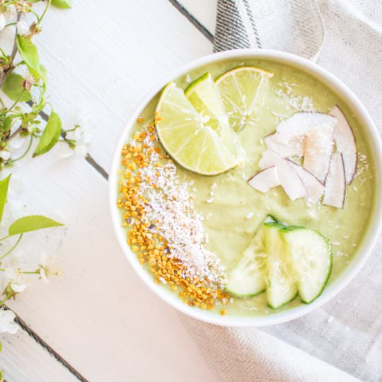 Refreshing Cucumber & Lime Smoothie - Recipe photo by Heavenlynn Healthy