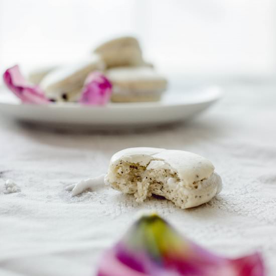 Chai Macarons with Coconut Filling - Recipe photo by fromscratchmostly