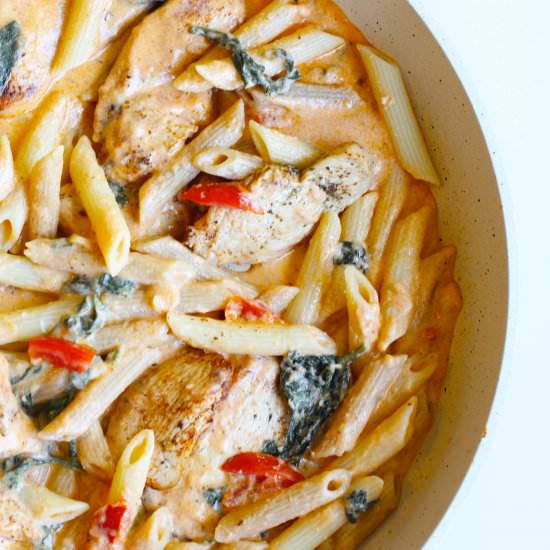 Creamy Tomato Chicken Pasta - Recipe photo by Easytoddlermeals