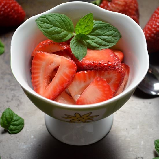 Simple Macerated Strawberries - Recipe photo by shelovesbiscotti