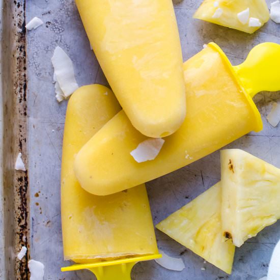 Mango Colada Popsicles - Recipe photo by garlic and zest