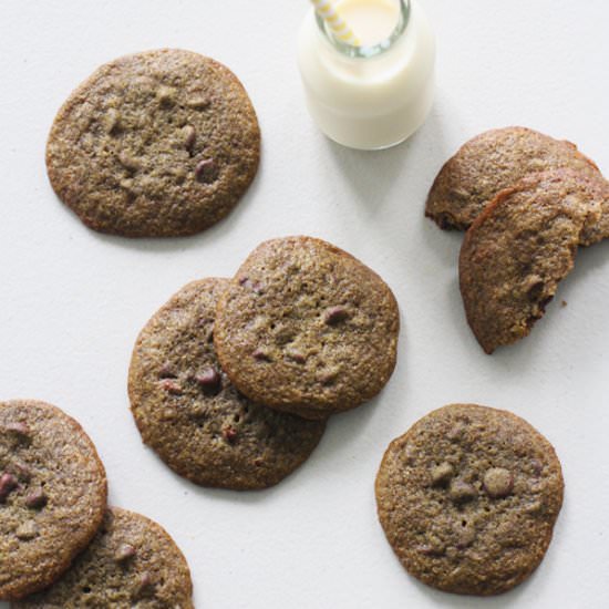 Matcha Chocolate Chip Cookies - Recipe photo by the tummy train