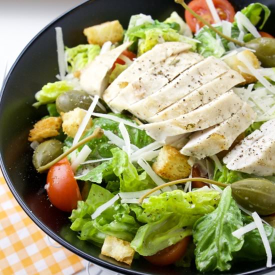 Caesar Salad with Chicken and Caper - Recipe photo by The FoodOlic
