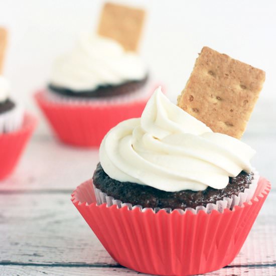 S'Mores Cupcake Recipe - Recipe photo by Midwestern Moms