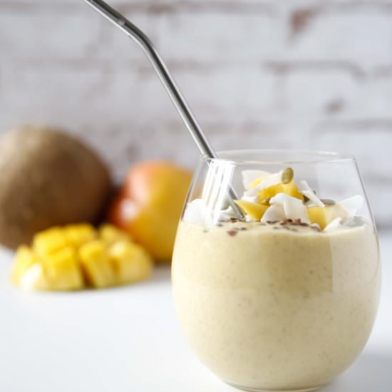 Mango Coconut Smoothie - Recipe photo by A Conscious Collection