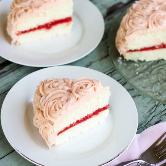 Strawberry Layer Cake - Recipe photo by kendrastreats